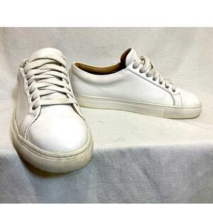 Thursday Everyday Shoes Men Size 9.5 White Leather Low Top Sneakers Tennis